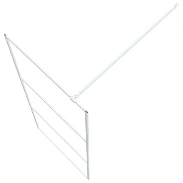 Dušinurga sein läbipaistvast ESG-klaasist, valge raamiga, 80 x 195 cm – 5