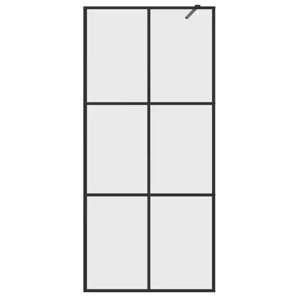 Läbipaistev dušinurga sein ESG-turvaklaasiga, must raam, 80 x 195 cm – 4