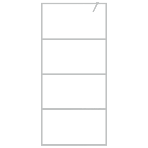 Dušinurga sein, hõbedane raam, läbipaistev ESG-klaas, 90 x 195 cm – 3