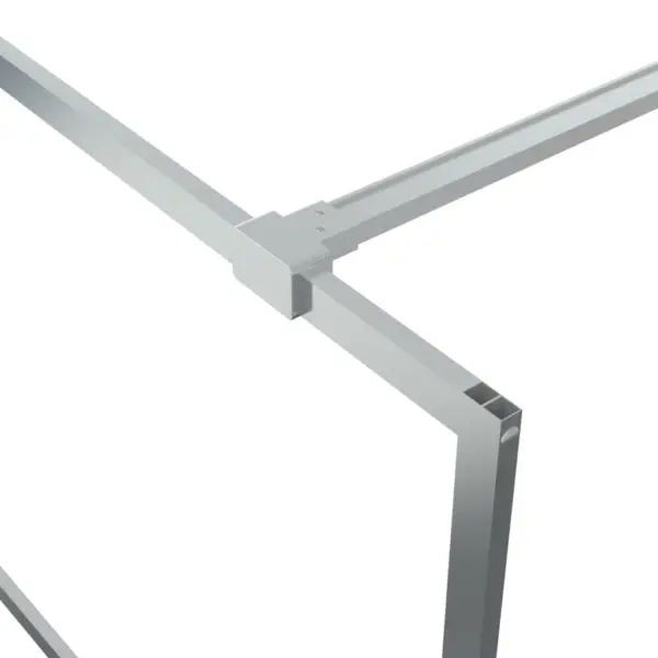 Dušinurga sein, hõbedane raam, läbipaistev ESG-klaas, 90 x 195 cm – 6