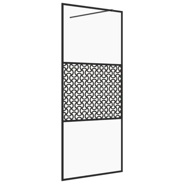 Dušinurga sein läbipaistvast ESG-turvaklaasist, must raam, 80 x 195 cm – 2