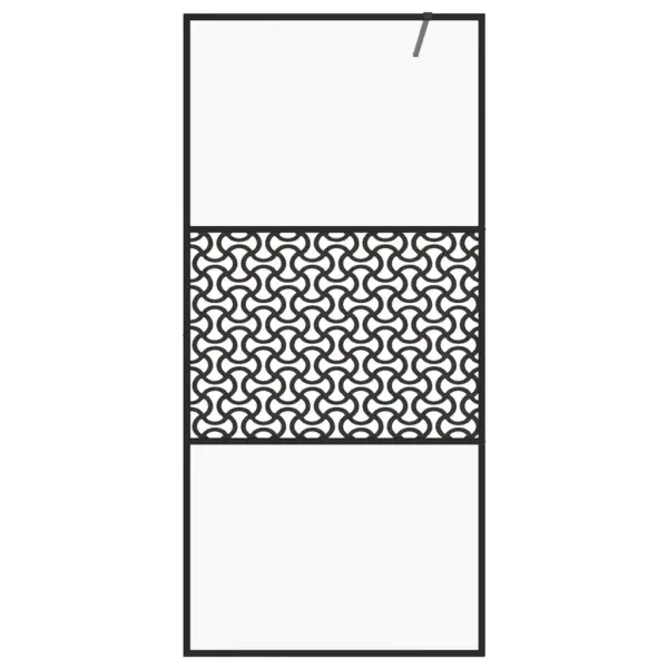 Dušinurga sein läbipaistvast ESG-turvaklaasist, must raam, 80 x 195 cm – 3