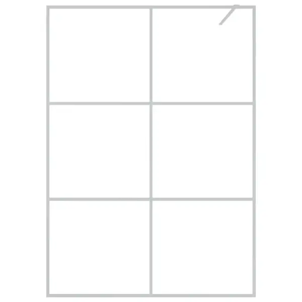 Dušinurga sein hõbedase alumiiniumraamiga, läbipaistev ESG-klaas, 140 x 195 cm – 3