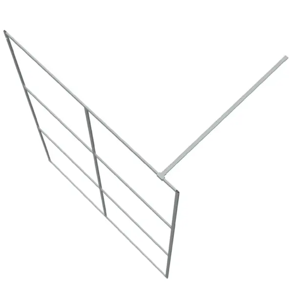 Dušinurga sein hõbedase alumiiniumraamiga, läbipaistev ESG-klaas, 140 x 195 cm – 5