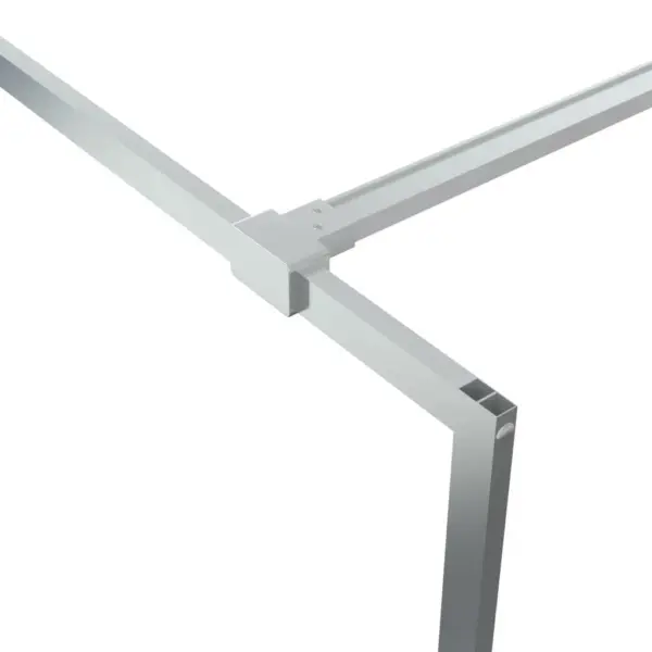 Dušinurga sein hõbedase alumiiniumraamiga, läbipaistev ESG-klaas, 140 x 195 cm – 6