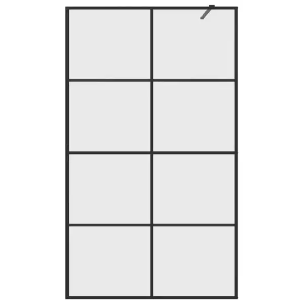 Dušinurga sein ESG-turvaklaasiga, läbipaistev, must raam, 115 x 195 cm – 4