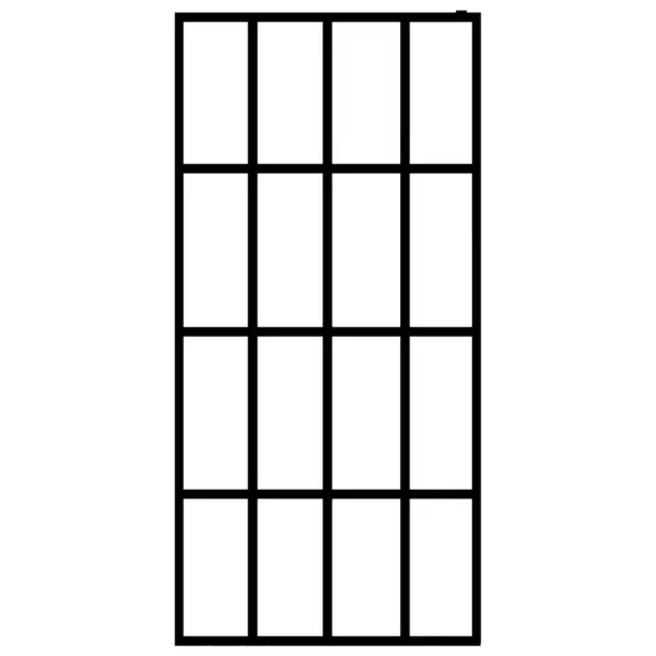 Dušinurga sein karastatud klaasiga, musta raamiga, reguleeritav 116–118 x 190 cm – 3