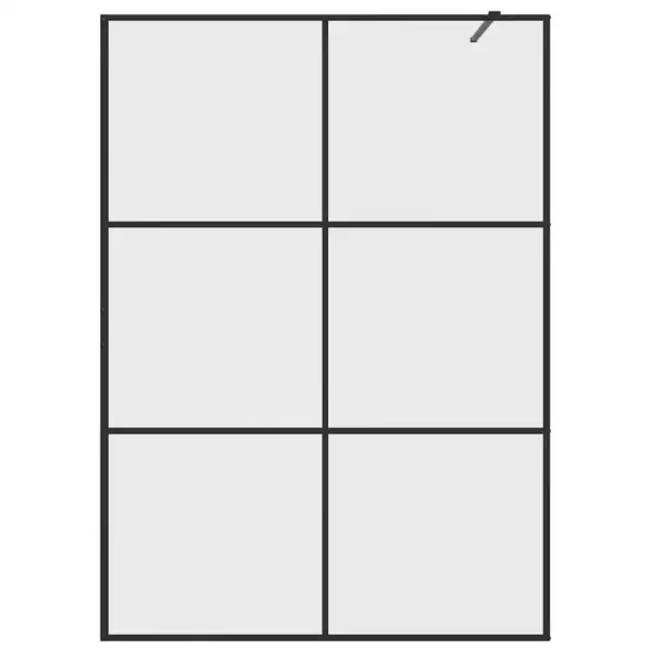 Dušinurga sein läbipaistev ESG-klaas must raam 140 x 195 cm – 4