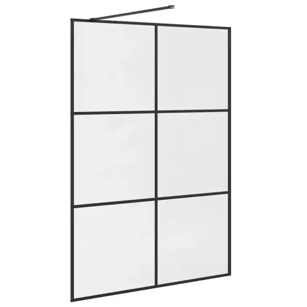 Dušinurga sein läbipaistev ESG-klaas must raam 140 x 195 cm – 6