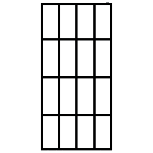 Dušinurga sein matt karastatud klaasiga, must profiil, reguleeritav, 140 x 195 cm – 3