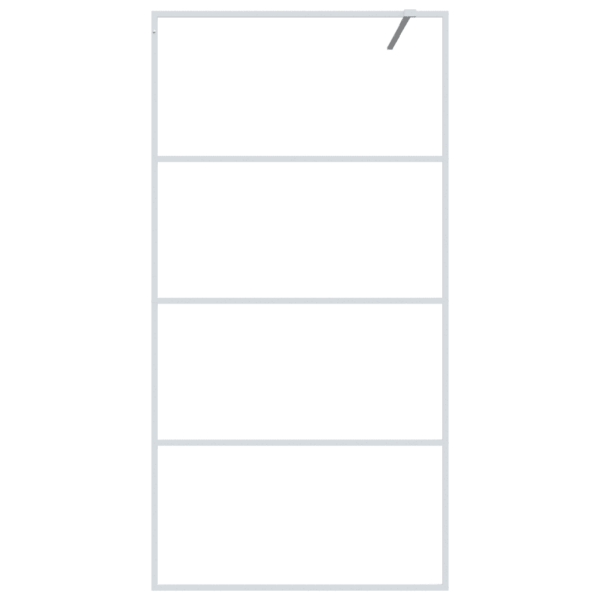 Dušinurga sein valge alumiiniumraamiga, läbipaistev ESG-klaas, 100 x 195 cm – 3