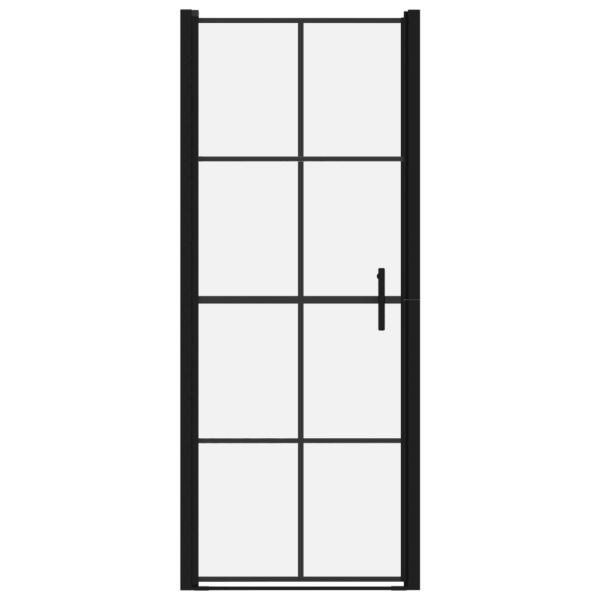 Dušinurga uks musta raamiga, mustriline karastatud klaas, 88–91 x 195 cm – 3