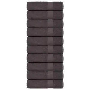 Duširätikute komplekt FROGN, 10 tk, antratsiithall, 70 x 140 cm, 360 g/m²