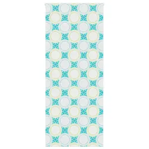 Veekindel duširull-ruloo ornamentmustriga, sinine PEVA, 100 x 240 cm