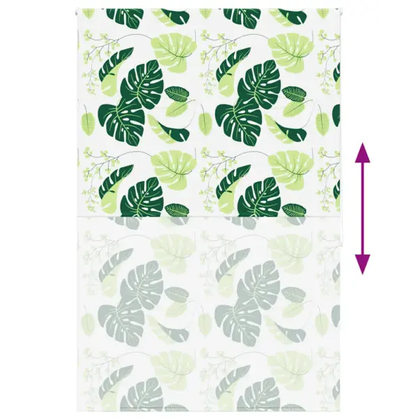 Veekindel duširull-ruloo roheliste lehtede mustriga, 160 x 240 cm – 5