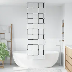 Duširuloo ruudulise mustriga, PEVA, 60 x 240 cm