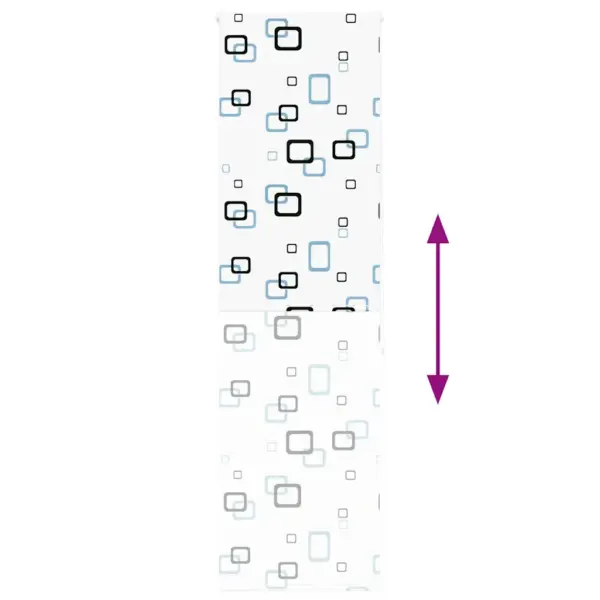 Duširuloo geomeetrilise mustriga, valge PEVA, 80 x 240 cm – 5