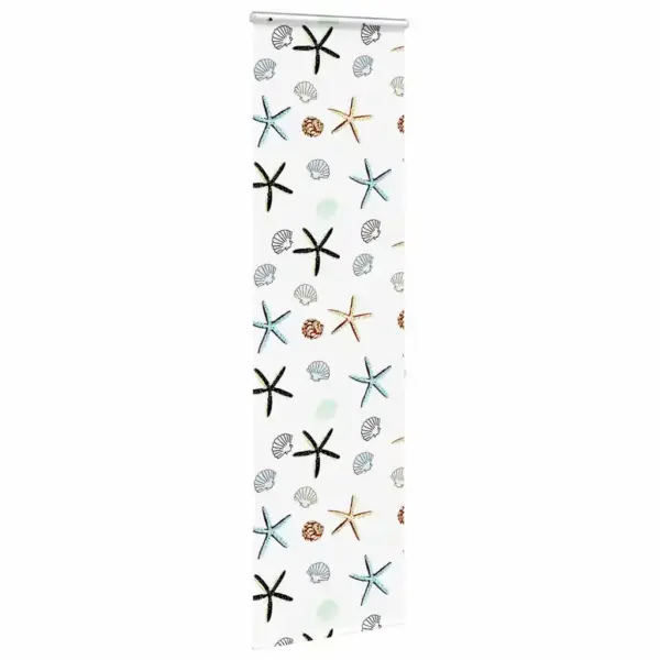 Kassetiga duširuloo meritähtede ja merekarpidega, PEVA, 60 x 240 cm – 3