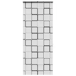 Kassetiga duširuloo, ruudumustriga PEVA, 100 x 240 cm