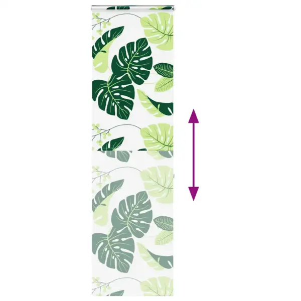 Kassetiga duširuloo roheliste lehtedega, PEVA, 80 x 240 cm – 5
