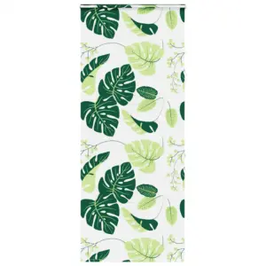 Duširuloo kassetiga, rohelised lehed, 110 x 240 cm, kanga laius 106 cm