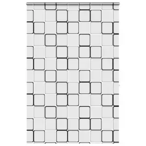 Kassetiga duširuloo ruudumustriga, PEVA, 160 x 240 cm