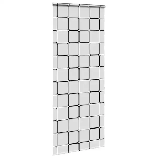 Duširuloo kassetiga, ruudumustriga PEVA, 90 x 240 cm, kanga laius 86 cm – 3