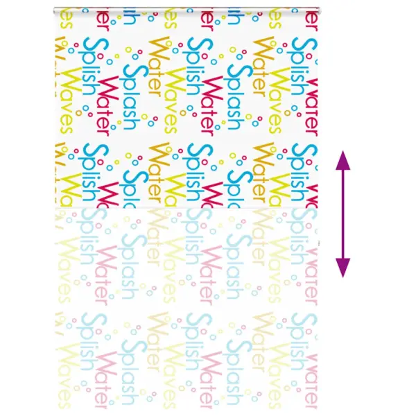 Kassetiga duširuloo Splash muster, PEVA, 150 x 240 cm – 5