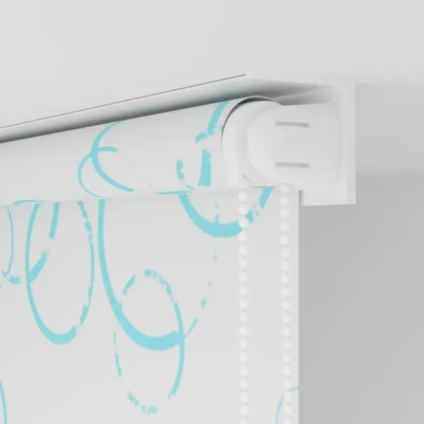 Valge duširuloo mullimustriga, PEVA, 80 x 240 cm – 8