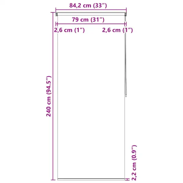 Duširuloo ringimustriga, 80 x 240 cm, PEVA – 10