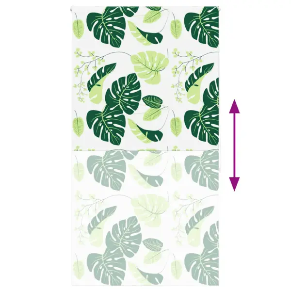 Veekindel duširuloo roheliste lehtede mustriga, PEVA, 140 x 240 cm – 5