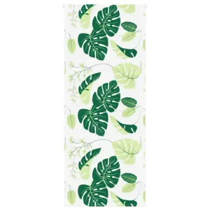 Duširuloo roheliste lehtede mustriga, PEVA, 110 x 240 cm