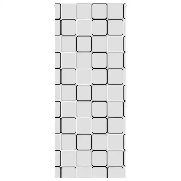 Duširuloo ruudumustriga, veekindel PEVA, 100 x 240 cm – 2