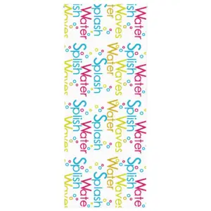 Mitme paigaldusviisiga duširuloo Splash mustriga, PEVA, 90 x 240 cm