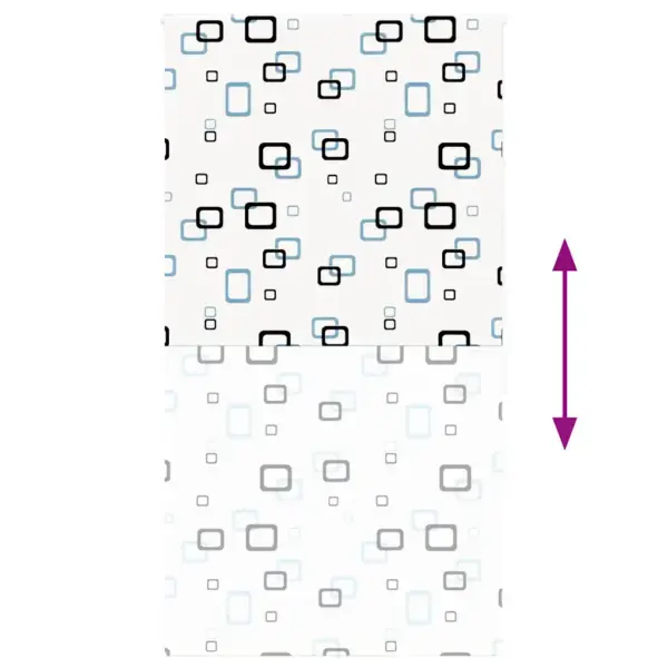 Veekindel duširuloo geomeetrilise mustriga, valge PEVA, 140 x 240 cm – 5