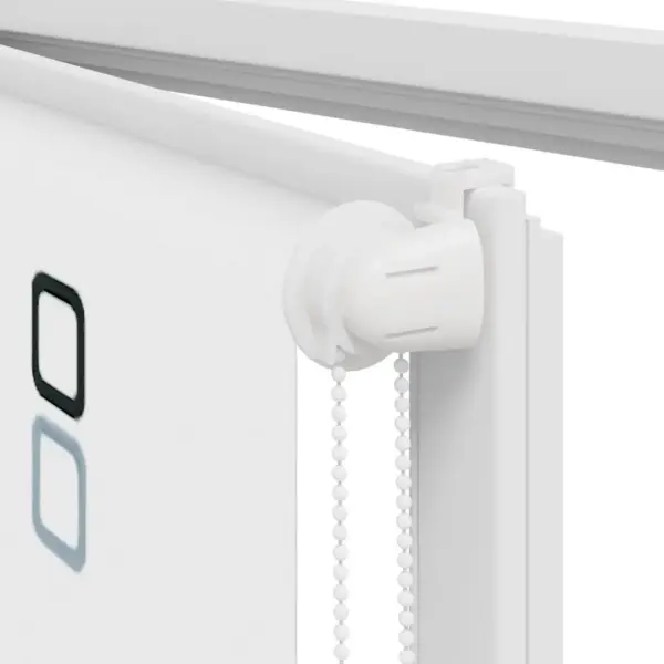 Veekindel duširuloo geomeetrilise mustriga, valge PEVA, 90 x 240 cm – 11