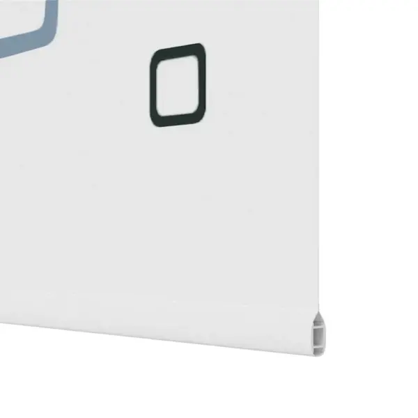 Veekindel duširuloo geomeetrilise mustriga, valge PEVA, 90 x 240 cm – 12
