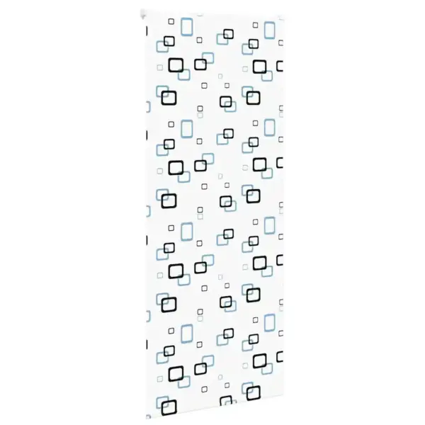 Veekindel duširuloo vannituppa, PEVA, valge geomeetrilise mustriga, 110 x 240 cm – 3