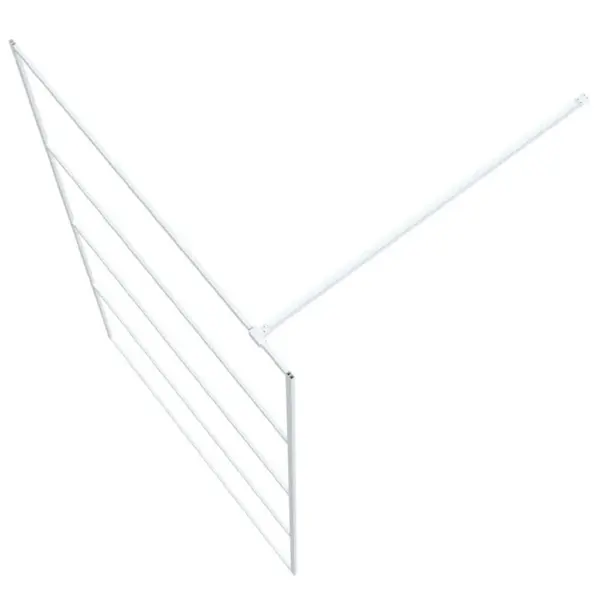 Dušisein valge alumiiniumraamiga, läbipaistev ESG-klaas, 115 x 195 cm – 5