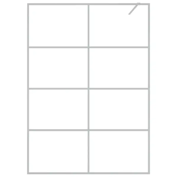 Dušisein hõbedase alumiiniumraamiga, läbipaistev ESG-klaas, 140 x 195 cm – 3