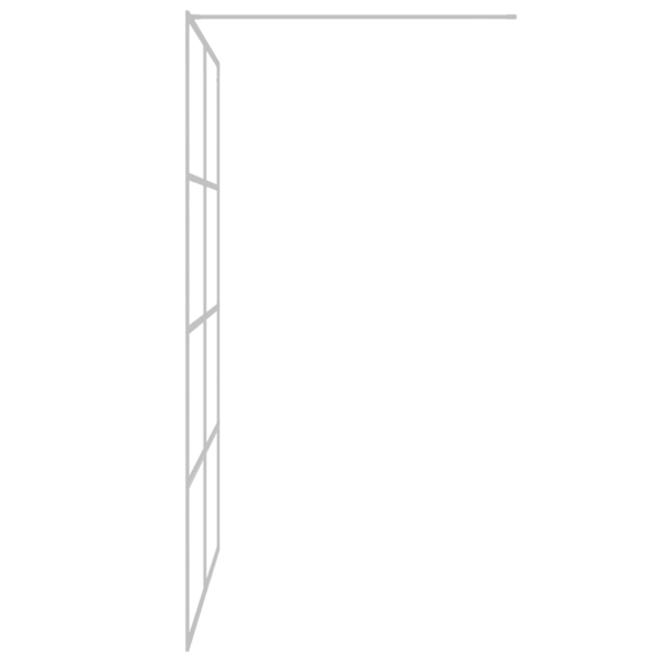 Dušisein hõbedase alumiiniumraamiga, läbipaistev ESG-klaas, 140 x 195 cm – 4