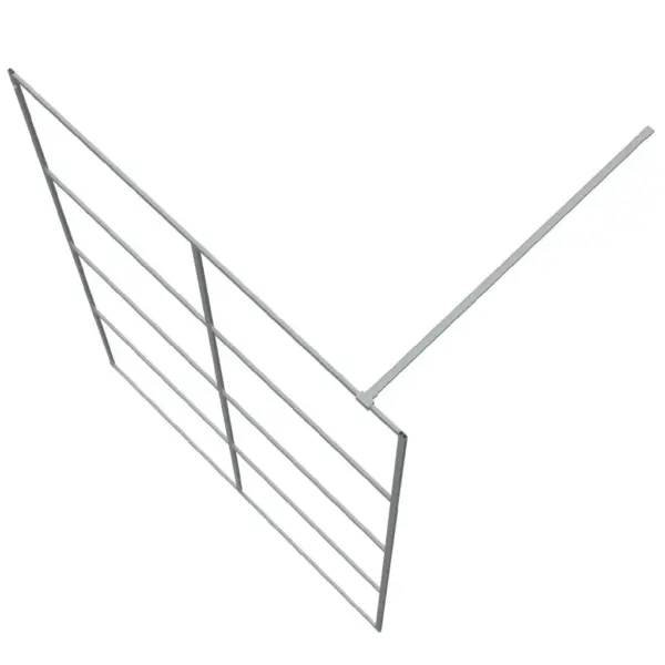 Dušisein hõbedase alumiiniumraamiga, läbipaistev ESG-klaas, 140 x 195 cm – 5