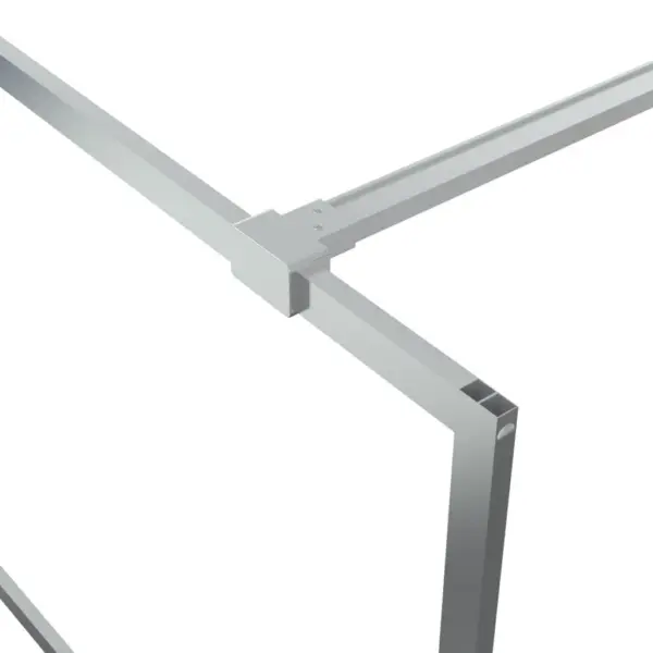 Dušisein hõbedase alumiiniumraamiga, läbipaistev ESG-klaas, 140 x 195 cm – 6