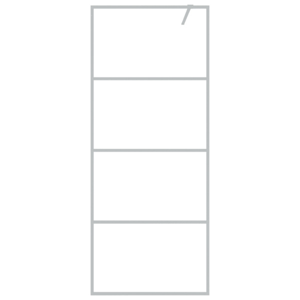 Dušisein hõbedase alumiiniumraamiga, läbipaistev karastatud ESG-klaas, 80 x 195 cm – 3