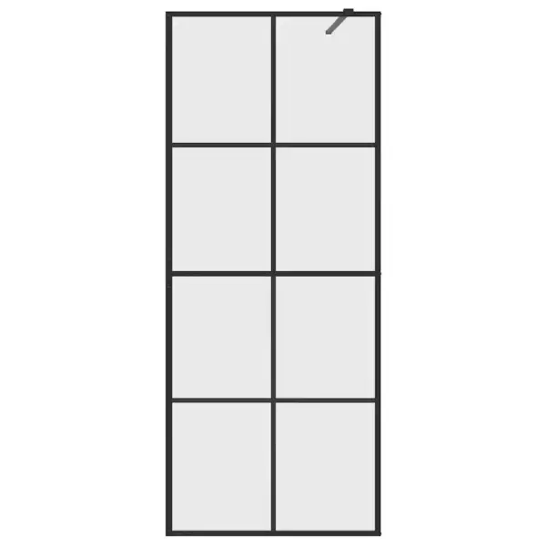 Dušisein läbipaistvast ESG-turvaklaasist, must alumiiniumraam, 80 x 195 cm – 4