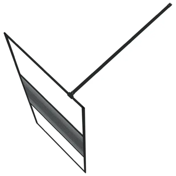 Dušisein musta raamiga, triibuline ESG-klaas, 80 x 195 cm – 5