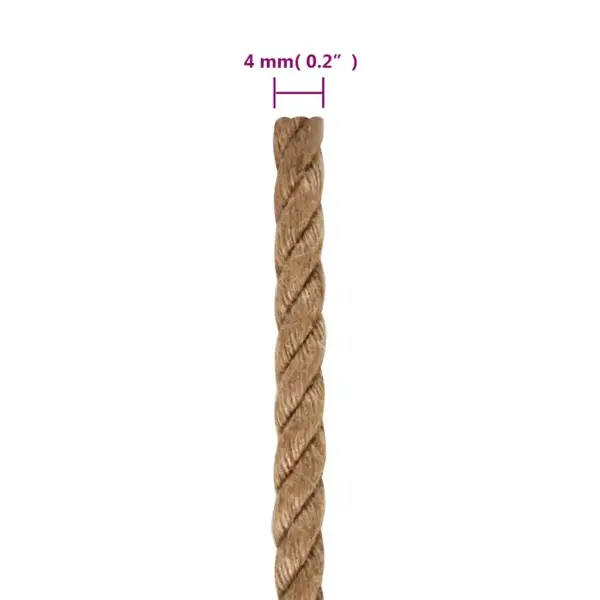 Looduslikust džuudist nöör, 100 m rull, 4 mm, pruun – 6