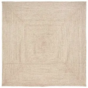 Masinpestav kandiline džuut-alavaip, looduslik ja valge, 200 x 200 cm