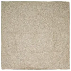 Ruudukujuline džuutvaip, looduslik ja valge, modernne, 300 x 300 cm