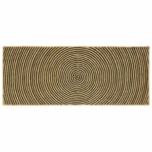 Naturaalne ja must džuutvaip, masinpestav, 80 x 200 cm